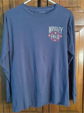 Chicago Cubs Wrigley Field "1914" Navy crew neck long sleeve tee